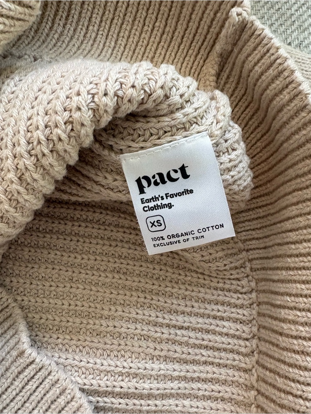 pact Women's Flax Heather Luxe Knit Cardigan XS - Picture 10 of 11